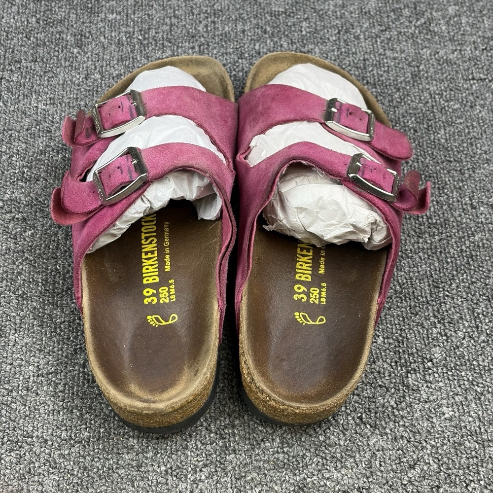 Birkenstock Arizona Festival Fuchsia Pink Suede Leather Sandals EU 39 US 8/8.5‎ - Picture 6 of 10